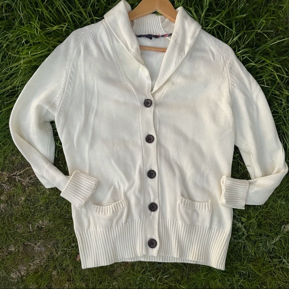 Women’s Cotton Cable Knit Cardigan Blazer L XL NEW Almond Ivory Cream NEW - Picture 1 of 7